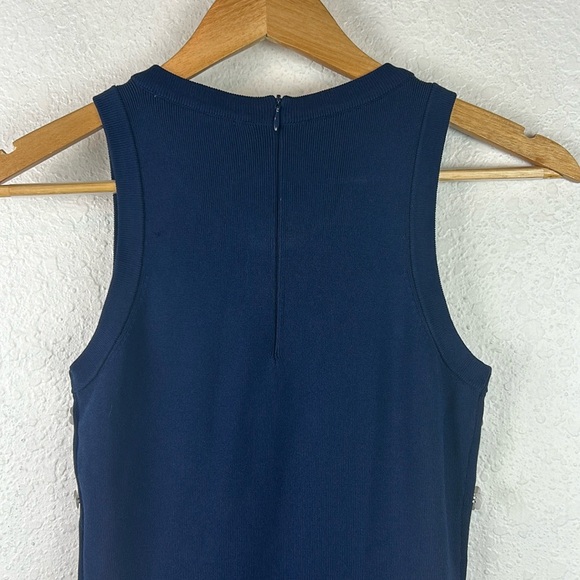 Perfect Michael Kors midi knit sleeveless beaded flower dress XS - Picture 8 of 10